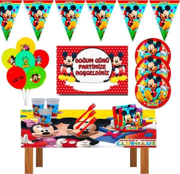 Doğumgünüparti Mickeymouse Doğum Günü Parti Setleri Afişli 16 Kişilik - Image 1