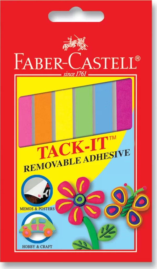 Faber Castell Tack-it Hamur Yapıştırıcı 50 gr Karışık Renkli - Image 1
