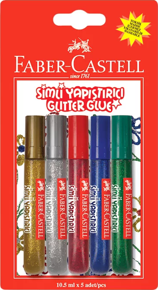 FABER-CASTELL SİMLİ YAPIŞTIRICI 5Lİ BLİSTER (179705) - Image 1