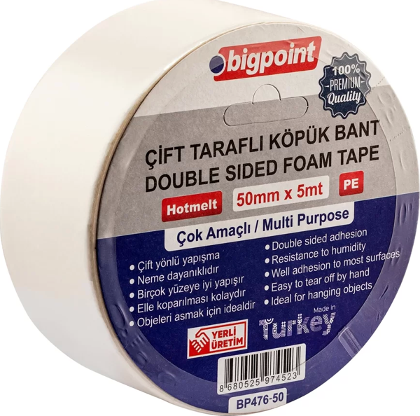 Bigpoint Çift Taraflı Köpük Bant 50mmx5m - Image 1