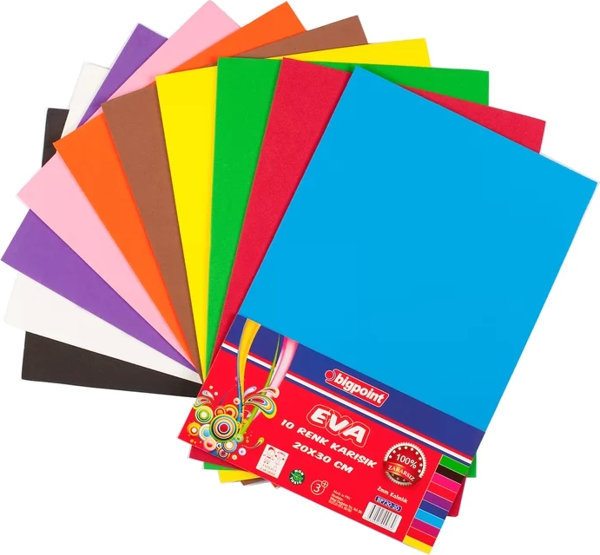 Bigpoint Eva 20x30cm Karışık 10 Renk 1.8mm - Image 1