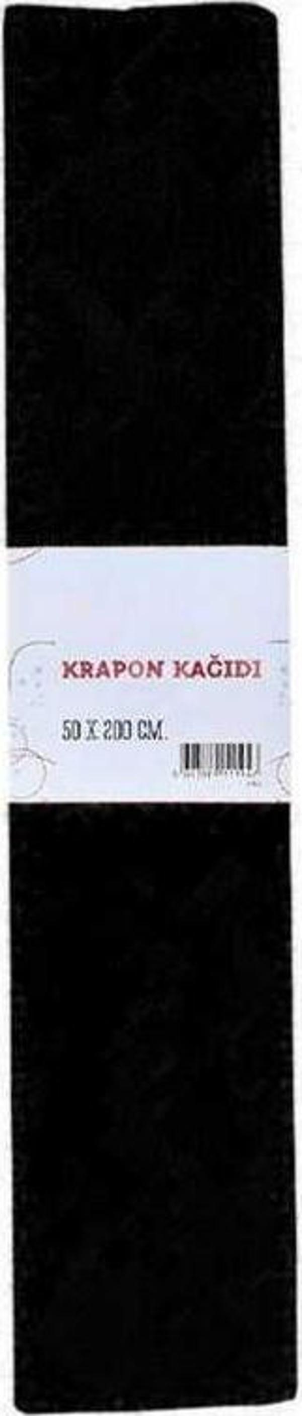 Gıpta Renkli Krapon Kağıdı 50x200 cm 10 Adet Siyah - Image 1