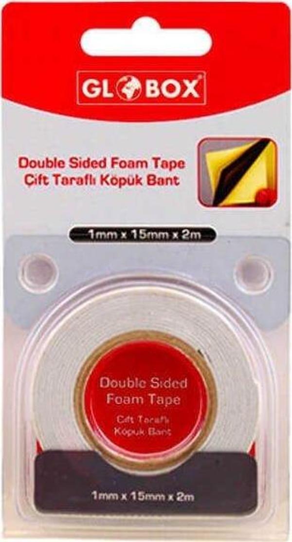 Globox Çift Taraflı Köpük Bant 15mm x 2m - Image 1
