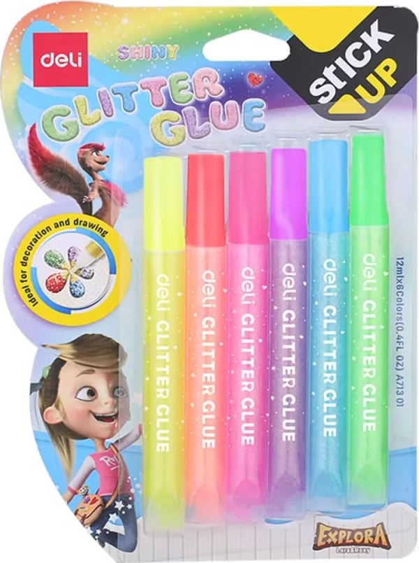 DELİ A71301 NEON SİMLİ YAPIŞTIRICI 12ml 6 RENK - Image 1