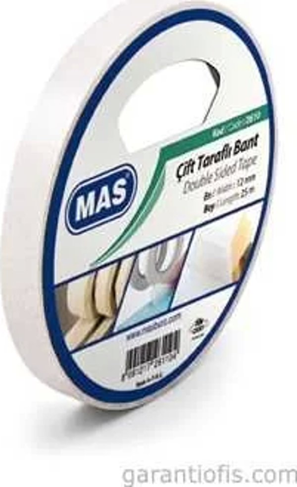 Mas 2610 Çift Taraflı Bant (12mm x 25m) - Image 1