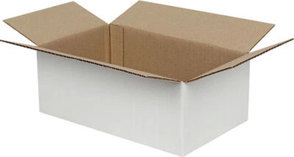 25x15x10cm Tek Oluklu Koli - Beyaz - Image 1