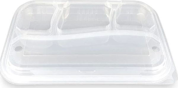 4 Bölmeli Kapaklı Kebap Kabı (75 Adet) - Image 1