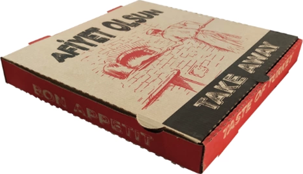 Karton Pizza Kutusu 26x26 cm ( 100 Adet ) - Image 1