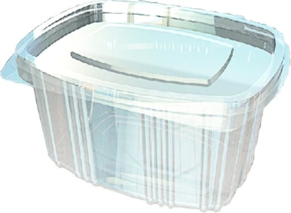 500 cc Oval Düz Kapak Sızdırmaz Kap - V64 ( 100 Adet ) - Image 1