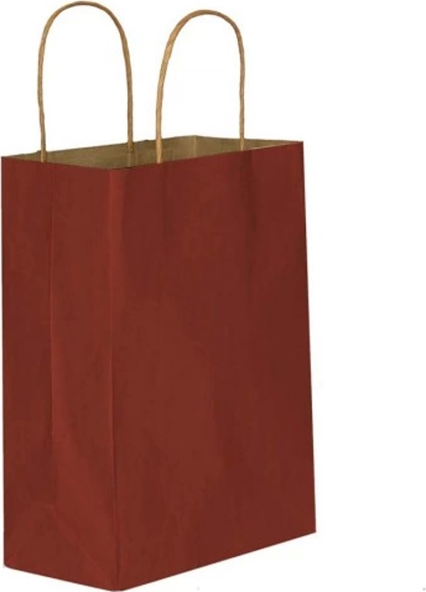 BORDO KAĞIT HEDİYE VE ALIŞVERİŞ ÇANTASI (25X12X31) 25 ADET - Image 1