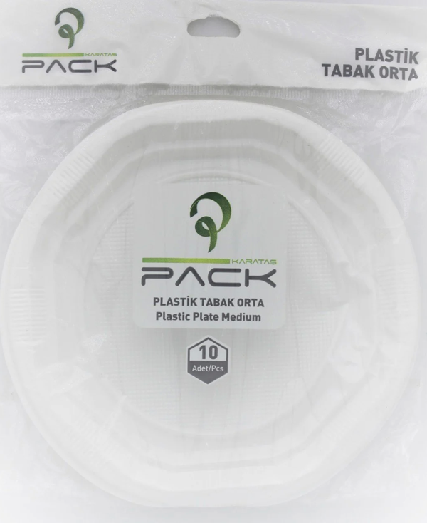 Plastik Orta Boy Tabak 10'lu - Image 1