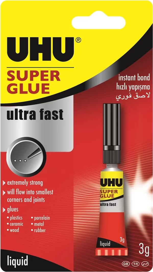 Uhu Super Glue Sıvı Japon Yapıştırıcı 3 gr 40279 - Image 1