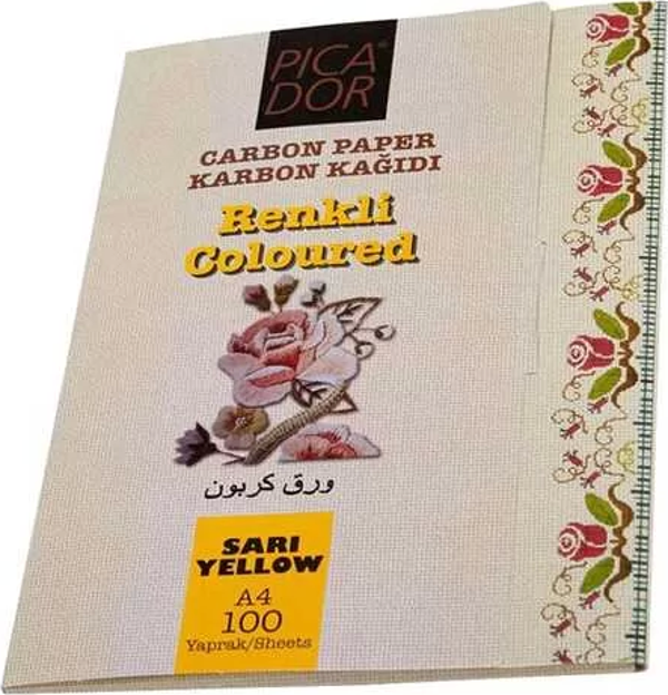Picador Renkli Karbon Kağıdı A4 100 Yaprak Sarı - Image 1