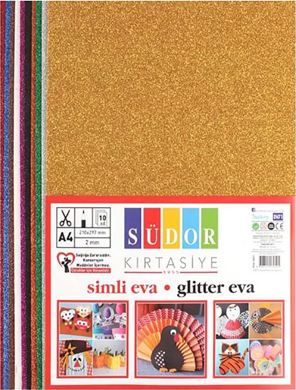 Südor Eva A4 2 Mm 10 Renk Simli Sk01 - Image 1