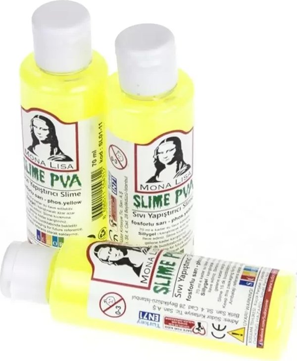 SÜDOR SL01-11 MONA LİSA SIVI YAPIŞTIRICI SLİME FOSFORLU SARI 70ml - Image 1