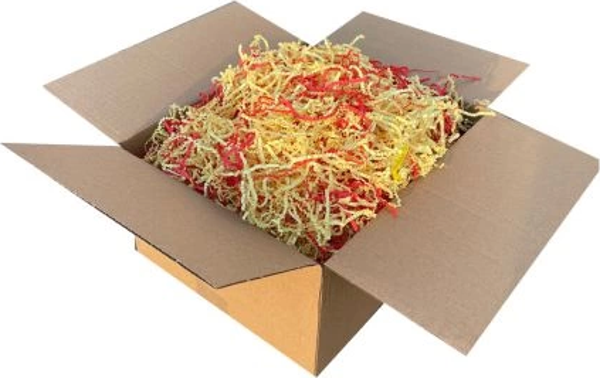 Zikzak Kırpık Kağıt Dolgu Malzemesi -Sarı Kırmızı - 250Gr. - Image 1