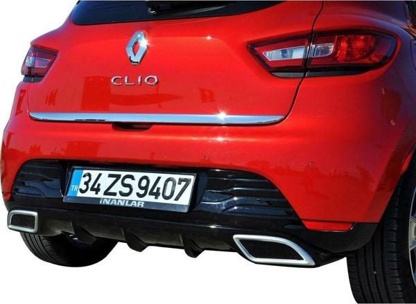 Ps Dizayn Renault Clio 4 (2012-2016) Egzoz Görünümlü Arka Tampon Eki - Difüzör (Plastik) - Image 1
