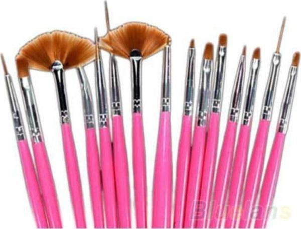Tikatti Tırnak Desen Fırçası 15 Li Pembe - Image 1
