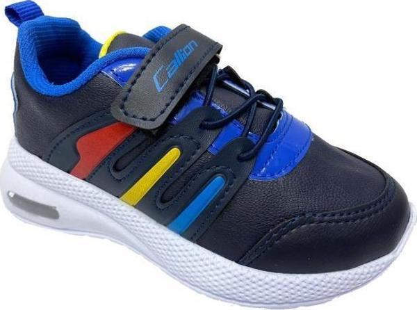 Callion 02-21 Işıklı Deri Cırtlı Bebek Spor Ayakkabı Laci Sax Sarı - Image 1
