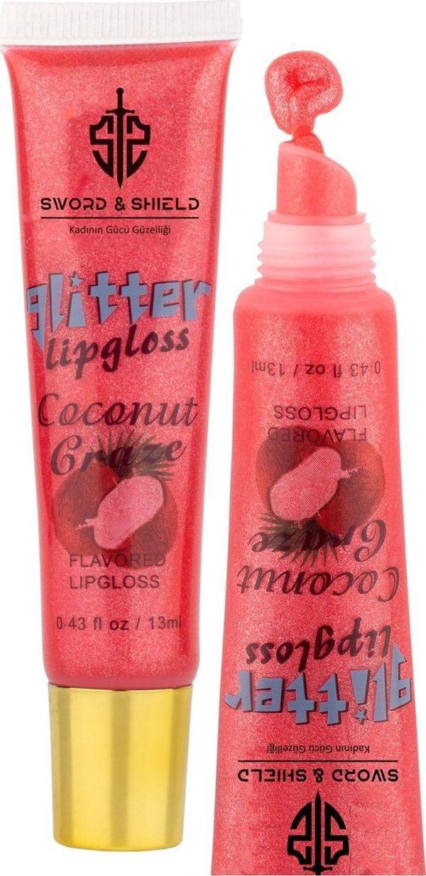 Sword & Shield S&S Glitter Lipgloss Coconut - Image 1