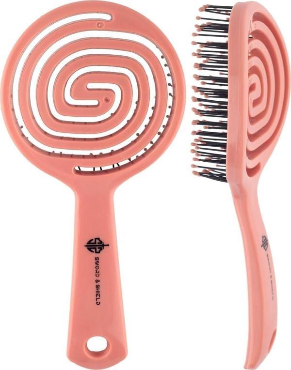 Sword & Shield S&S Pembe Pro Üç Boyutlu Oval Saç Fırçası - Image 1