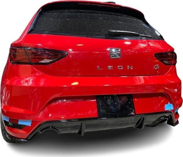 Ps Dizayn Seat Leon Mk3 (2013-2020) Uyumlu Aero Arka Tampon - Flapları (Plastik) - Image 1