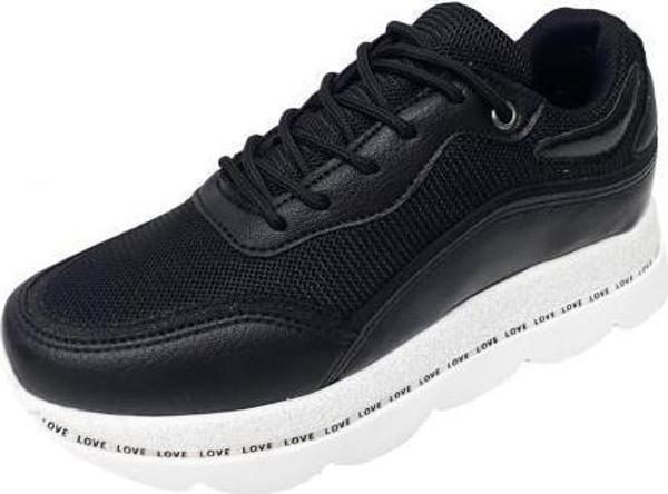 Flet 103 Anorak Trend Fashıon Kadın Spor Ayakkabı Siyah Beyaz - Image 1