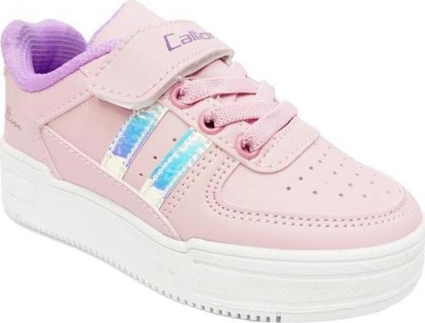 Callion 2024-P Deri Kız Çocuk Sneakers Ayakkabı Pembe Lila - Image 1
