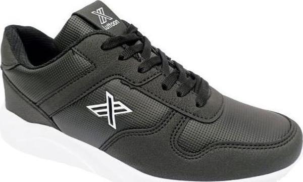 Luttoon 4039.G Deri Fashion Sneakers Ayakkabı 36-39 Siyah Beyaz - Image 1