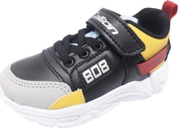 Callion 808 Deri Patik Çocuk Spor Ayakkabı Siyah Buz Sarı - Image 1