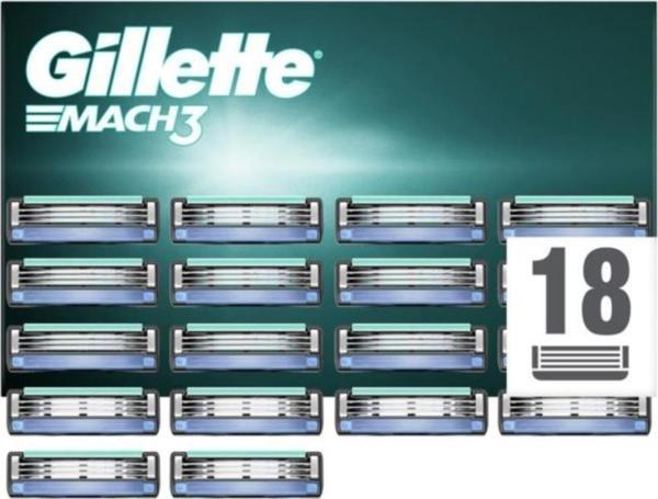 Gillette Mach3 18'li Yedek Tıraş Bıçağı Karton Paket - Image 1