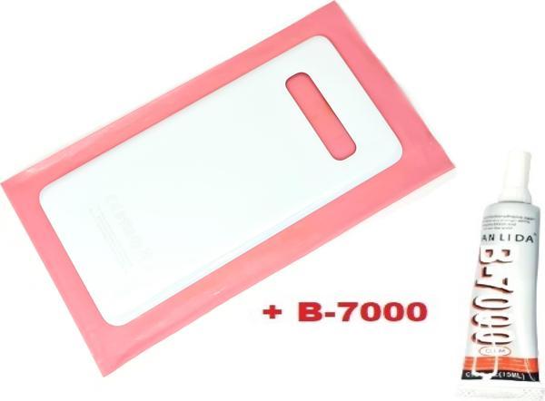 Tkgz Samsung Galaxy S10 Arka Pil Batarya Kapağı (CAM+B-7000) BEYAZ - Image 1