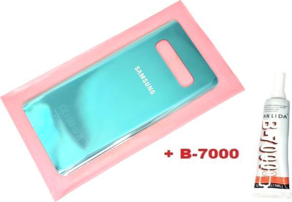 Tkgz Samsung Galaxy S10 Arka Pil Batarya Kapağı (CAM+B-7000) YEŞİL - Image 1