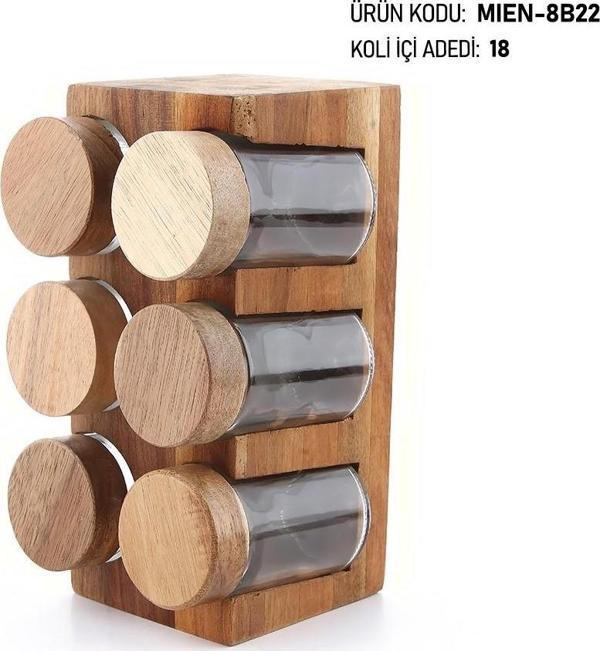 Mien Akasya 6 lı Baharatlık MİEN-8B22 - Image 1