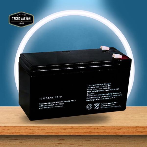 12 Volt 7 Ah Kuru Tip Bisiklet Aküsü - Image 1