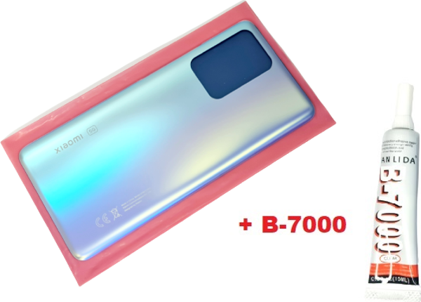 Tkgz Xiaomi Mi 11T PRO Mİ 11T Arka Pil Batarya Kapağı (CAM+B-7000) MAVİ - Image 1