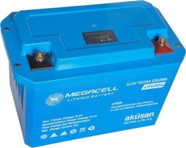 Megacell 12.8V 120Ah LiFePO4 Lityum Demir Fosfat Akü-YENİ - Image 1