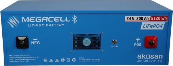 Megacell LiFePO4 25.6 V 200 Ah Lityum Demir Fosfat Akü - Image 1