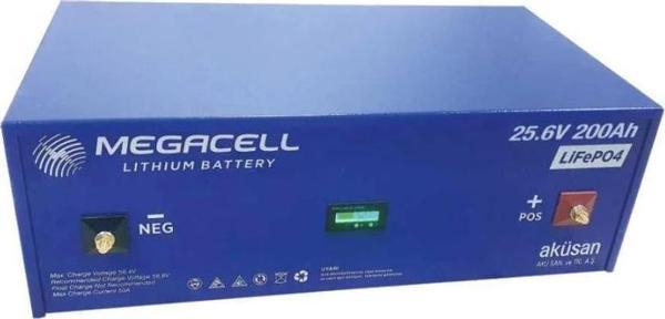 Megacell LiFePO4 25.6 V 200 Ah Lityum Demir Fosfat Akü - Image 1