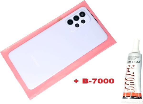 Tkgz Samsung Galaxy A52 A525 Arka Pil Batarya Kapağı (FULL Kamera Lensli+B-7000) MAVİ - Image 1
