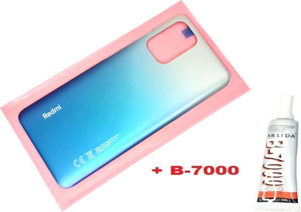 Tkgz Xiaomi Redmi Note 10 (4G) Arka Pil Batarya Kapağı (B-7000) MAVİ - Image 1