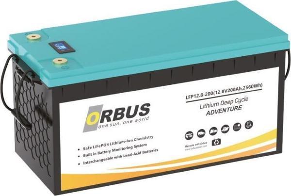 Orbus 12.8 V Volt 200 Ah Amper 2560 Wh Lityum Batarya Lifepo4 Lityum Aku - Image 1