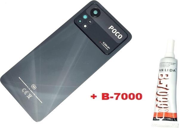 Tkgz Xiaomi Poco X4 PRO Arka Pil Kapağı (Full Lensli CAM+B-7000) SİYAH - Image 1