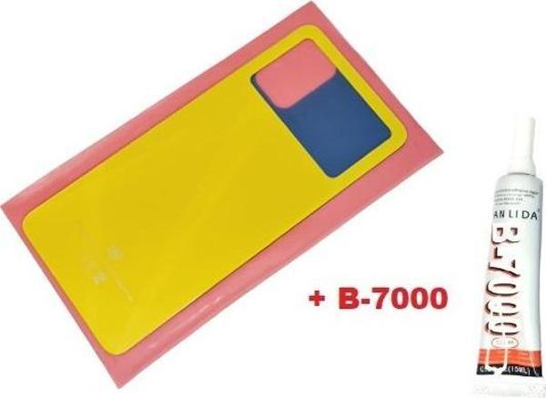 Tkgz Xiaomi Poco X4 PRO Arka Pil Batarya Kapağı (CAM+B-7000) SARI - Image 1