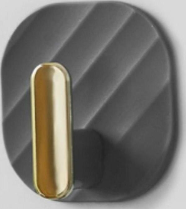 Petinka Dolap Kapak Kulpu Gri 2 'li Yapışkanlı Retro Askılık - Image 1