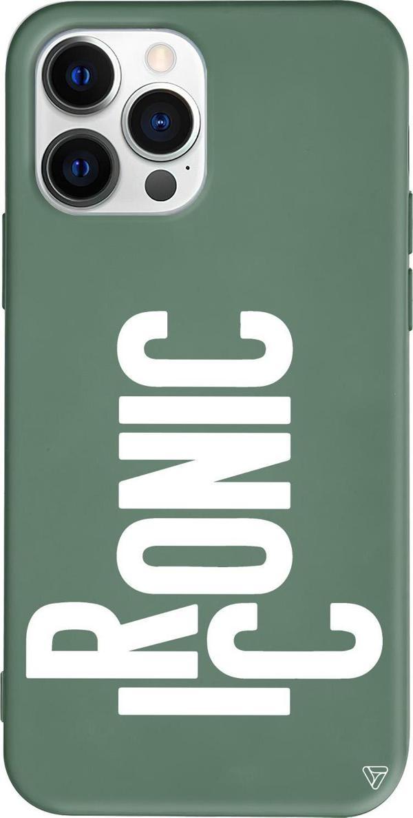 iPhone 15 Pro Max Uyumlu Yeşil Renkli Silikon  Ironic Telefon Kılıfı - Image 1