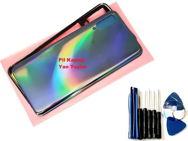 Tkgz Samsung Galaxy A50 (A505) FULL ORJ KASA Arka Pil Batarya Kapağı (TAMİR SETİ) SİYAH - Image 1