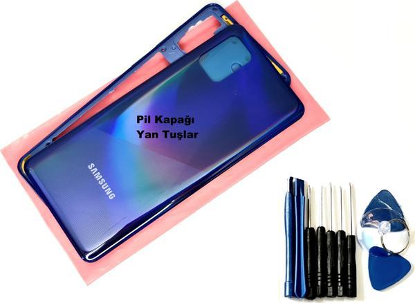 Tkgz Samsung Galaxy A31 (A315) FULL ORJ KASA Arka Pil Batarya Kapağı (TAMİR SETİ) MAVİ - Image 1