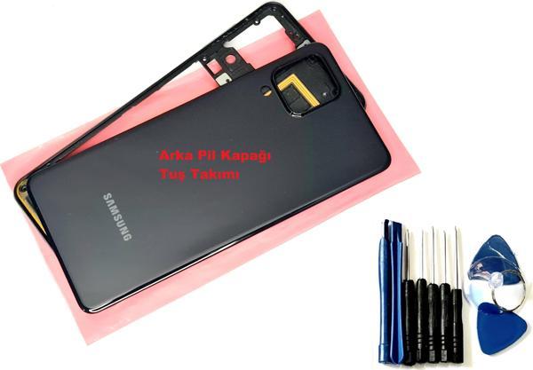 Tkgz Samsung Galaxy A22 A225 4G FULL ORJ KASA Aka Pil Batarya Kapağı (TAMİR SETİ) SİYAH - Image 1
