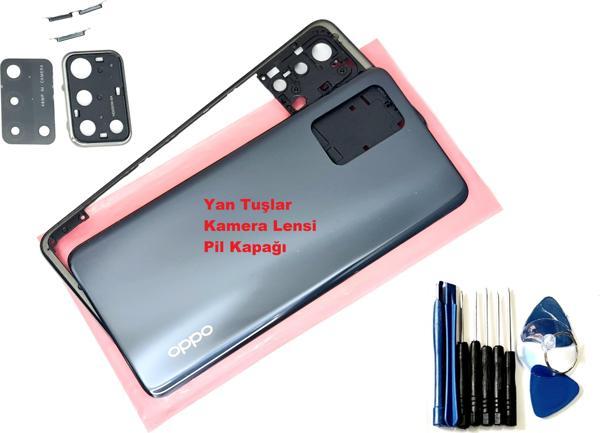 Tkgz Oppo A74 FULL ORJ KASA Arka Pil Batarya Kapağı (TAMİR SETİ) SİYAH - Image 1